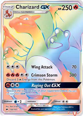Charizard GX 150/147 Pokemon card
