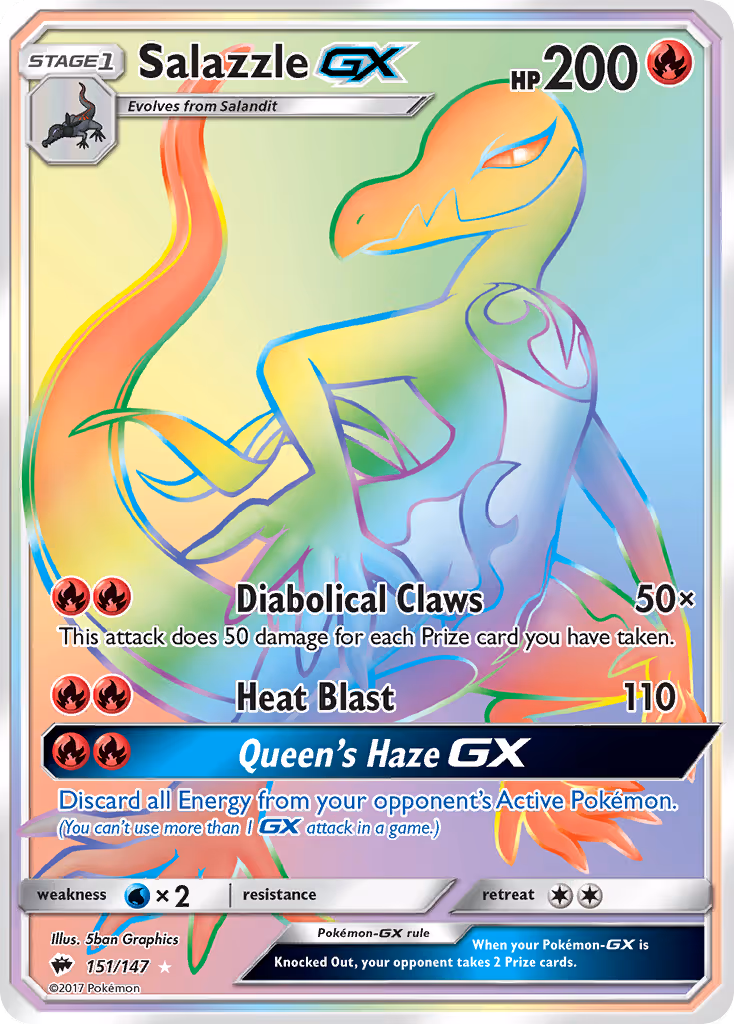 Salazzle GX 151/147 Pokemon card