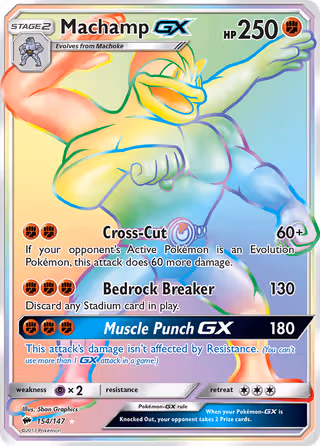 Machamp GX 154/147 Pokemon card