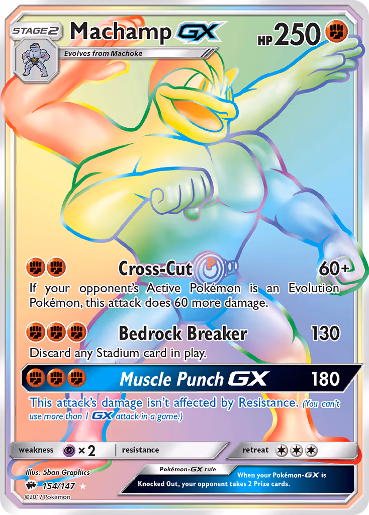 Machamp GX 154/147 Pokemon card