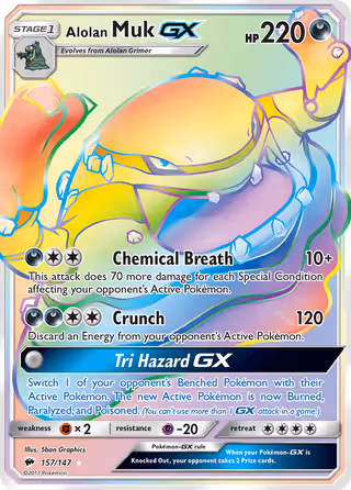 Alolan Muk GX 157/147 Pokemon card