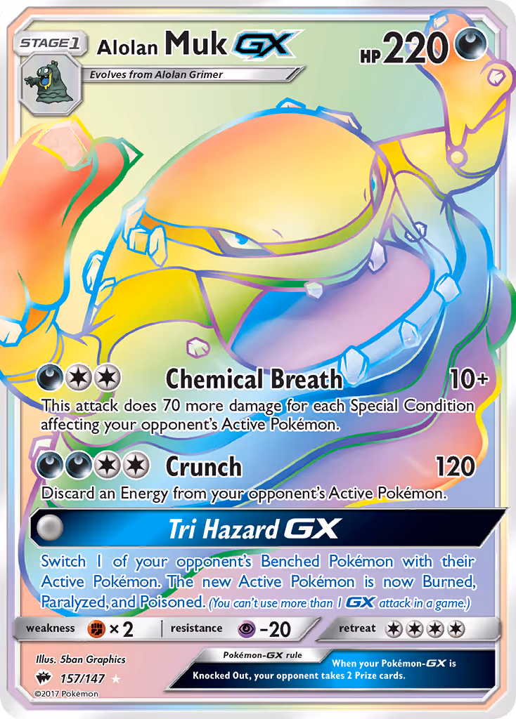 Alolan Muk GX 157/147 Pokemon card
