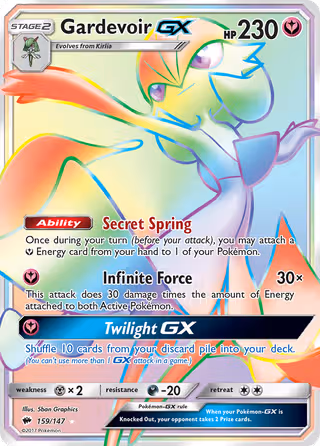 Gardevoir GX 159/147 Pokemon card