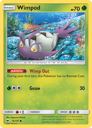 Wimpod 16/147 Pokemon card