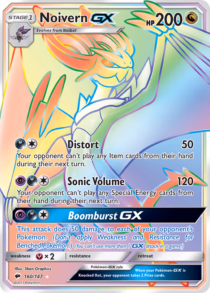 Noivern GX 160/147 Pokemon card