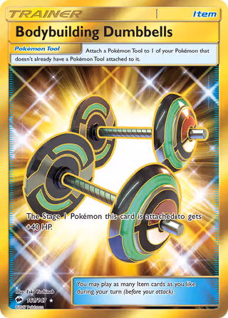 Bodybuilding Dumbbells 161/147 Pokemon card
