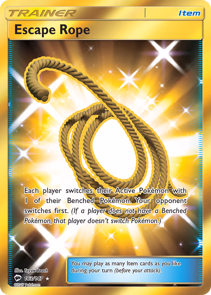 Escape Rope 163/147 Pokemon card