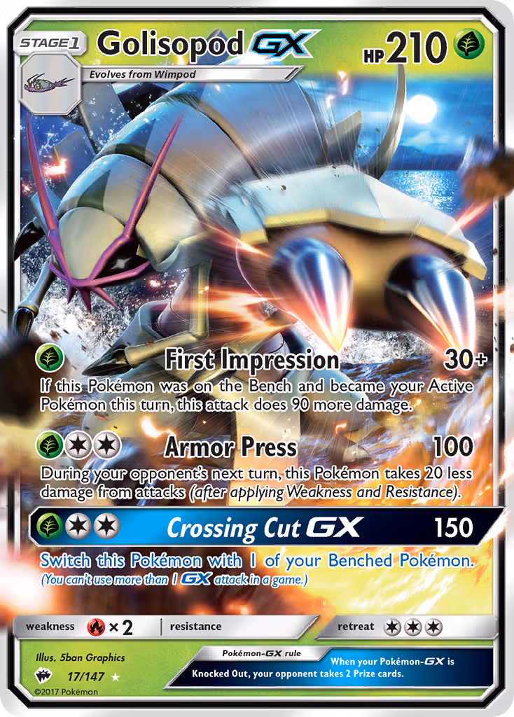 Golisopod GX 17/147 Pokemon card
