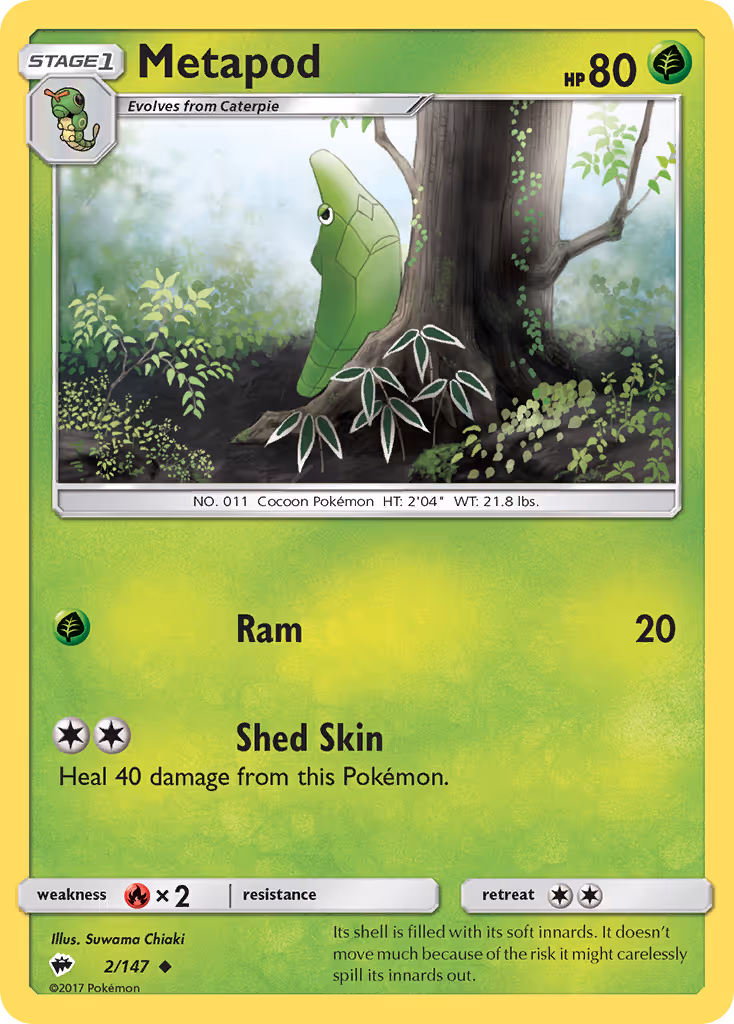 Metapod 2/147 Pokemon card