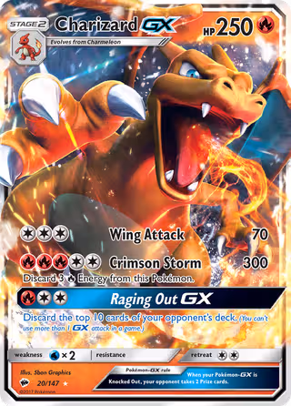 Charizard GX 20/147 Pokemon card