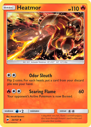 Heatmor 24/147 Pokemon card