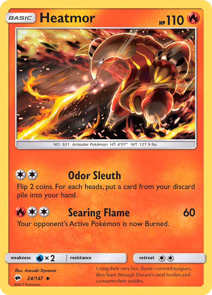 Heatmor 24/147 Pokemon card