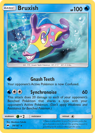 Bruxish 38/147 Pokemon card