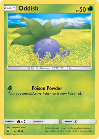Oddish 4/147 Pokemon card
