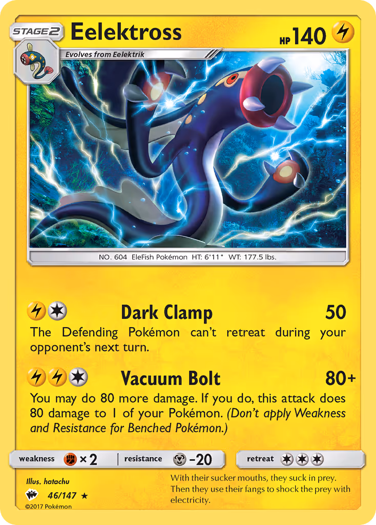 Eelektross 46/147 Pokemon card