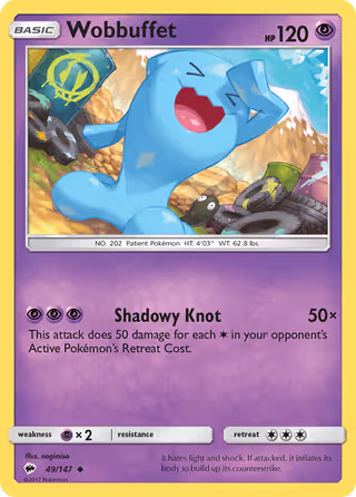 Wobbuffet 49/147 Pokemon card