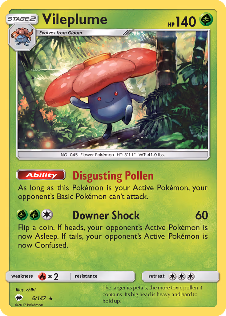 Vileplume 6/147 Pokemon card