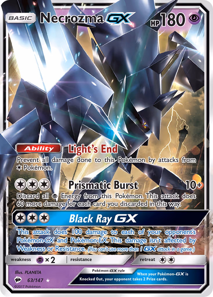 Necrozma GX 63/147 Pokemon card