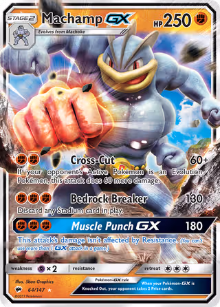 Machamp GX 64/147 Pokemon card