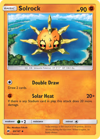 Solrock 69/147 Pokemon card