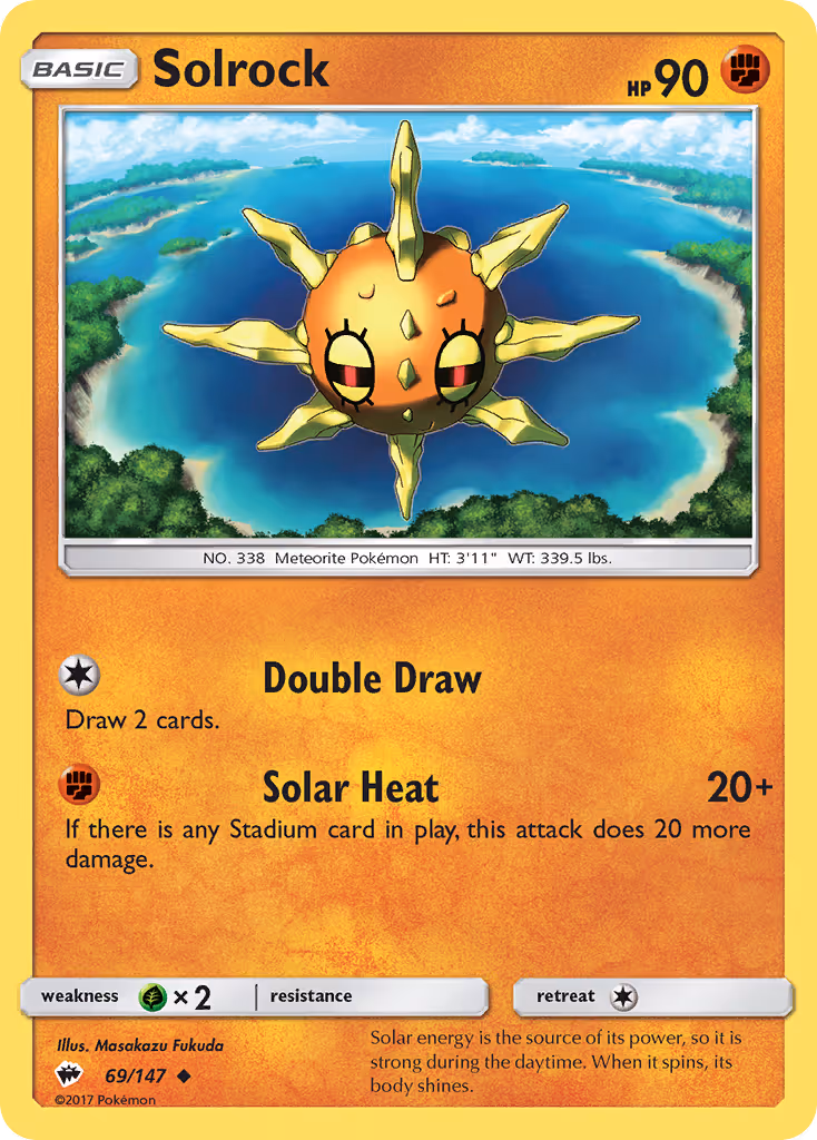 Solrock 69/147 Pokemon card