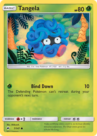 Tangela 7/147 Pokemon card