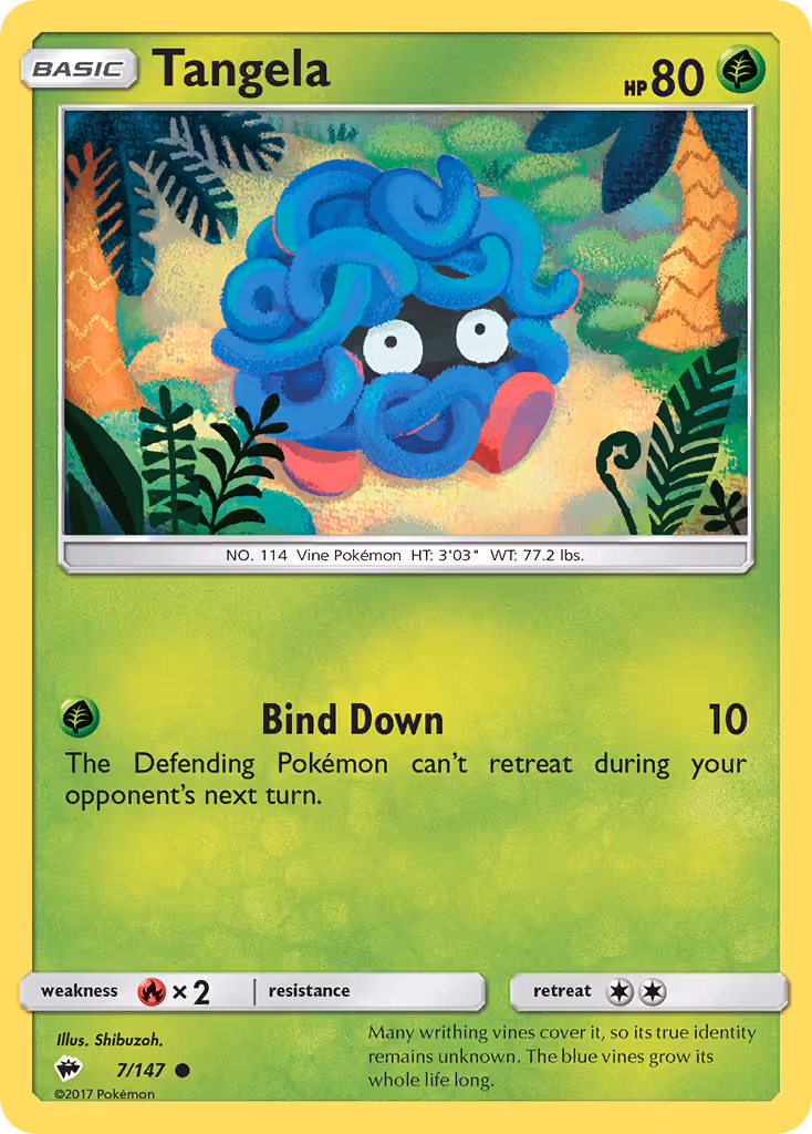 Tangela 7/147 Pokemon card