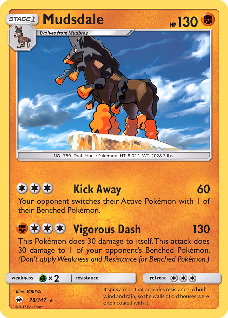 Mudsdale 78/147 Pokemon card