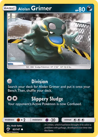 Alolan Grimer 83/147 Pokemon card