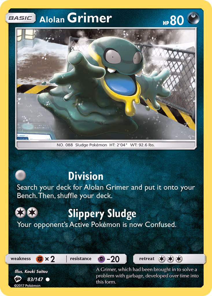 Alolan Grimer 83/147 Pokemon card