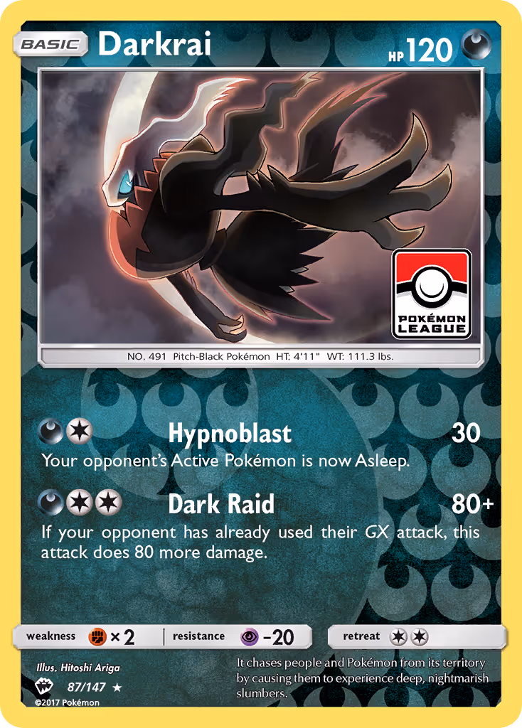 Darkrai 87/147 Pokemon card