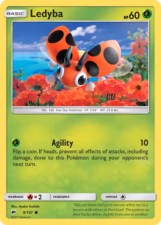 Ledyba 9/147 Pokemon card