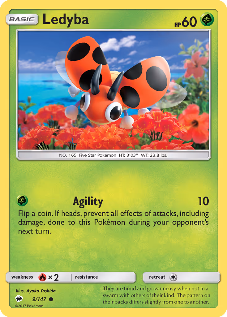 Ledyba 9/147 Pokemon card