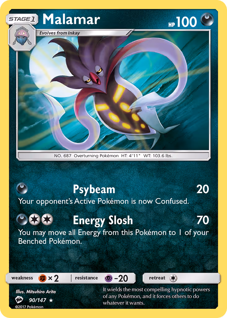 Malamar 90/147 Pokemon card
