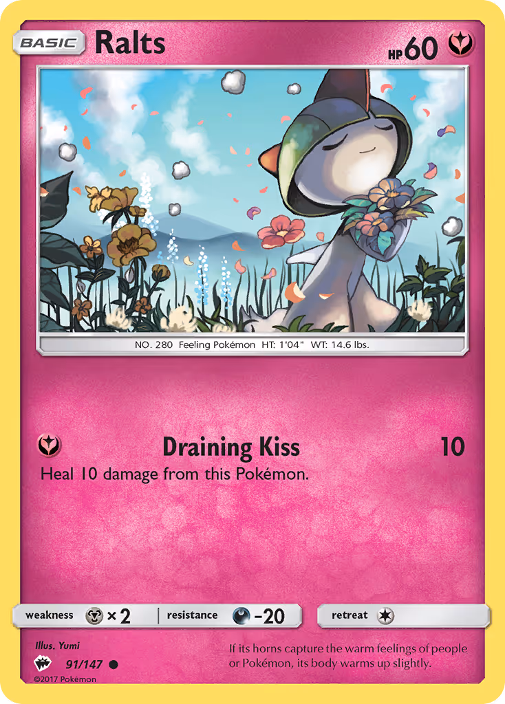 Ralts 91/147 Pokemon card