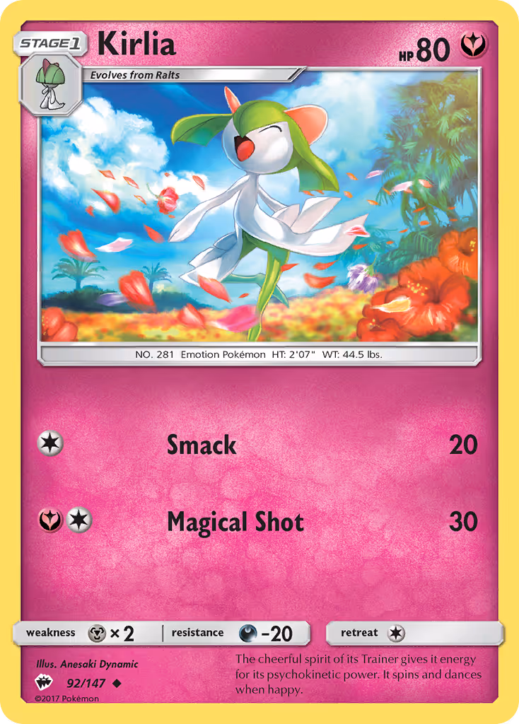 Kirlia 92/147 Pokemon card