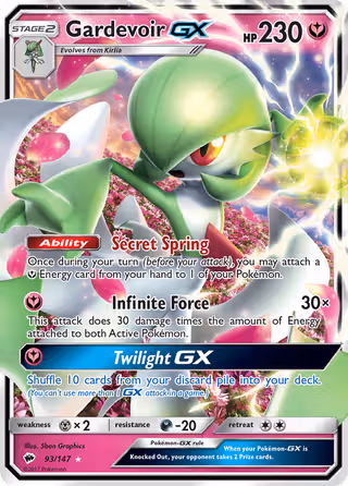 Gardevoir GX 93/147 Pokemon card