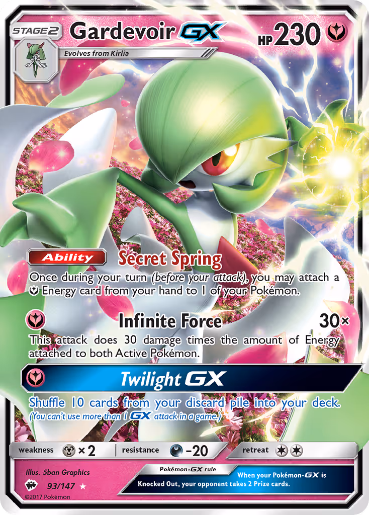 Gardevoir GX 93/147 Pokemon card
