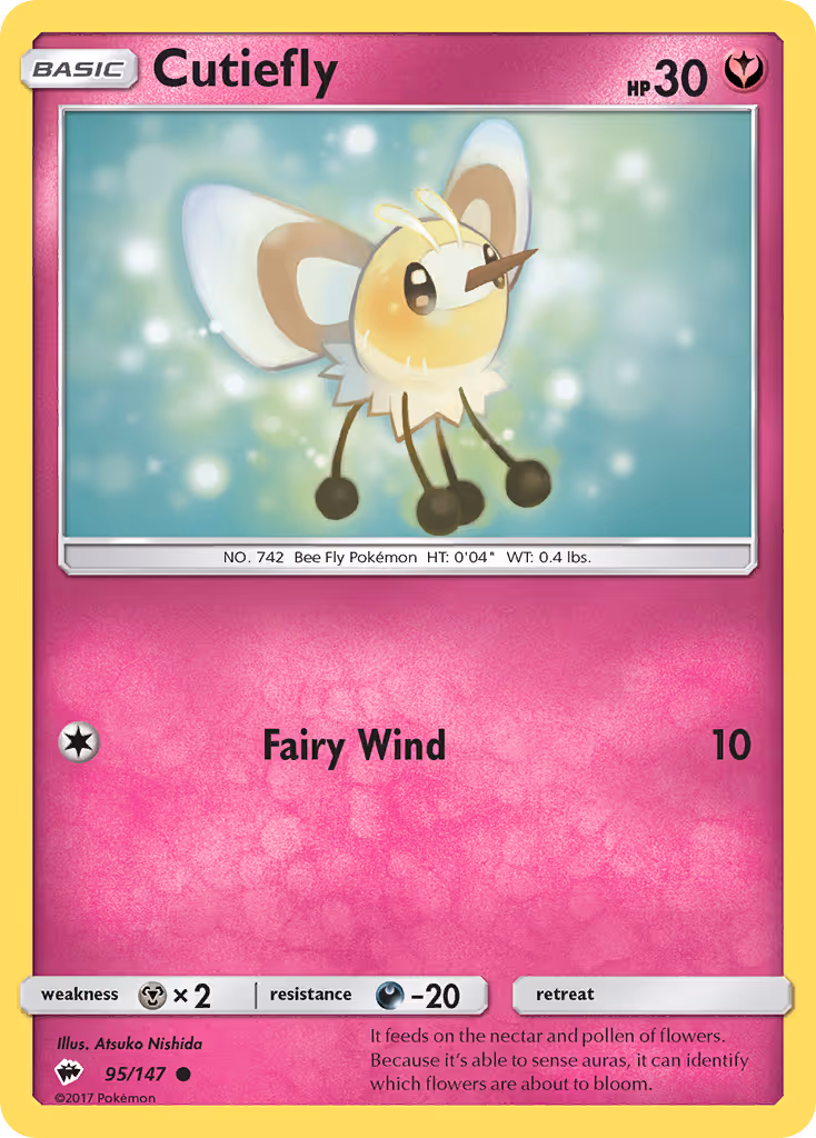Cutiefly 95/147 Pokemon card