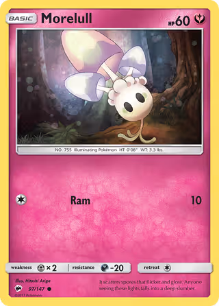 Morelull 97/147 Pokemon card