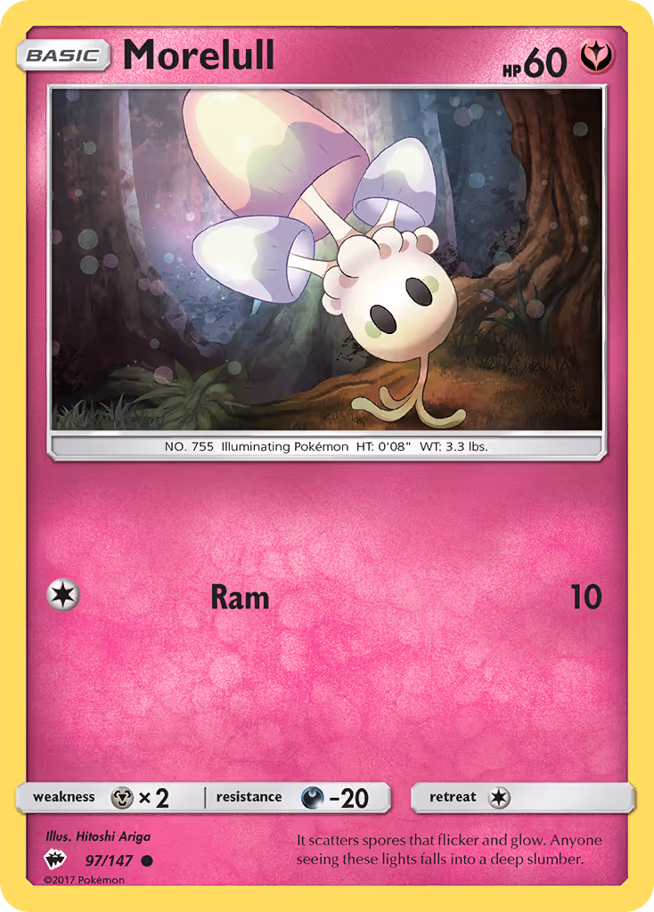 Morelull 97/147 Pokemon card
