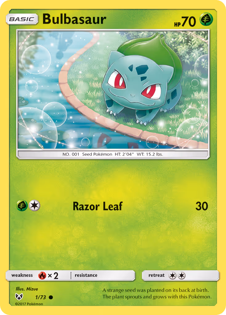 Bulbasaur 1/73 Pokemon card