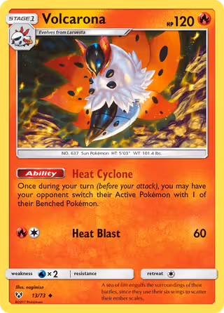 Volcarona 13/73 Pokemon card