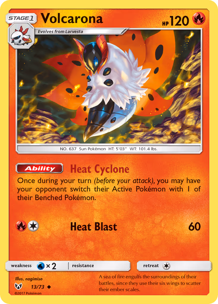 Volcarona 13/73 Pokemon card