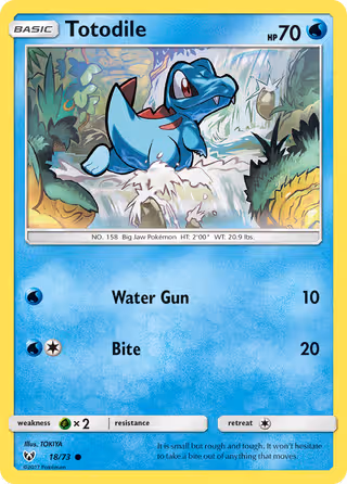 Totodile 18/73 Pokemon card