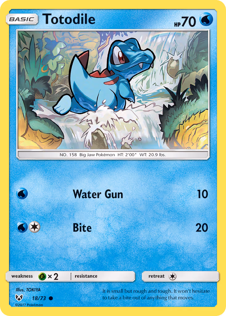 Totodile 18/73 Pokemon card