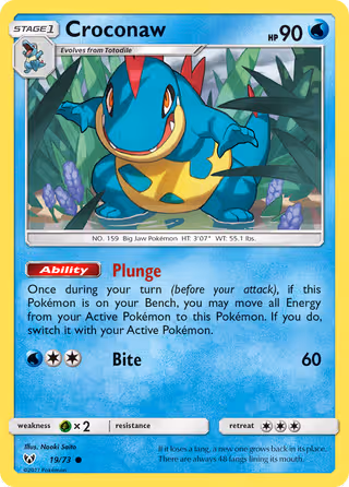 Croconaw 19/73 Pokemon card