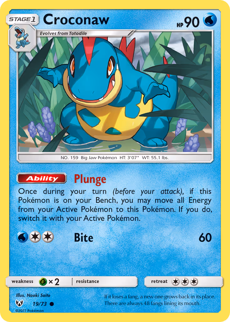 Croconaw 19/73 Pokemon card