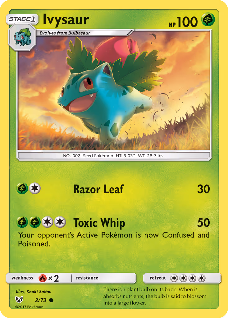 Ivysaur 2/73 Pokemon card