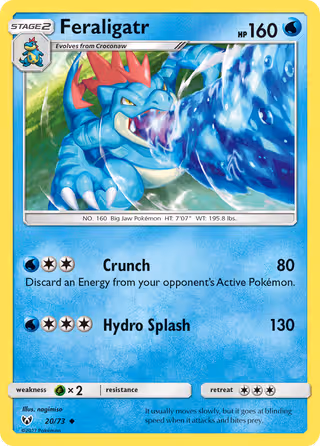Feraligatr 20/73 Pokemon card